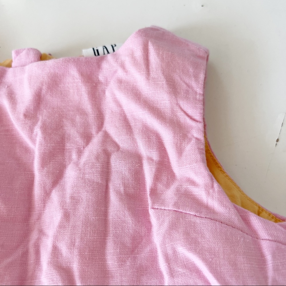 GAP Girl’s New Pastel Pink & Yellow Floral Dress NWT - Picture 3 of 16
